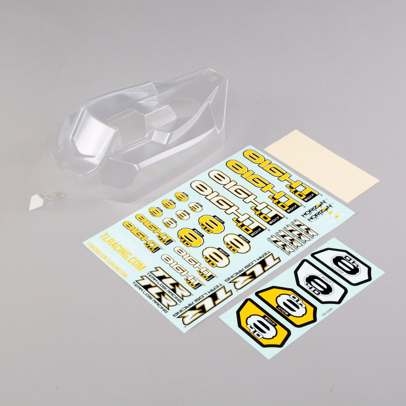 TLR TLR340003 Highdown Force Body Set, Clear: 8IGHT 4.0