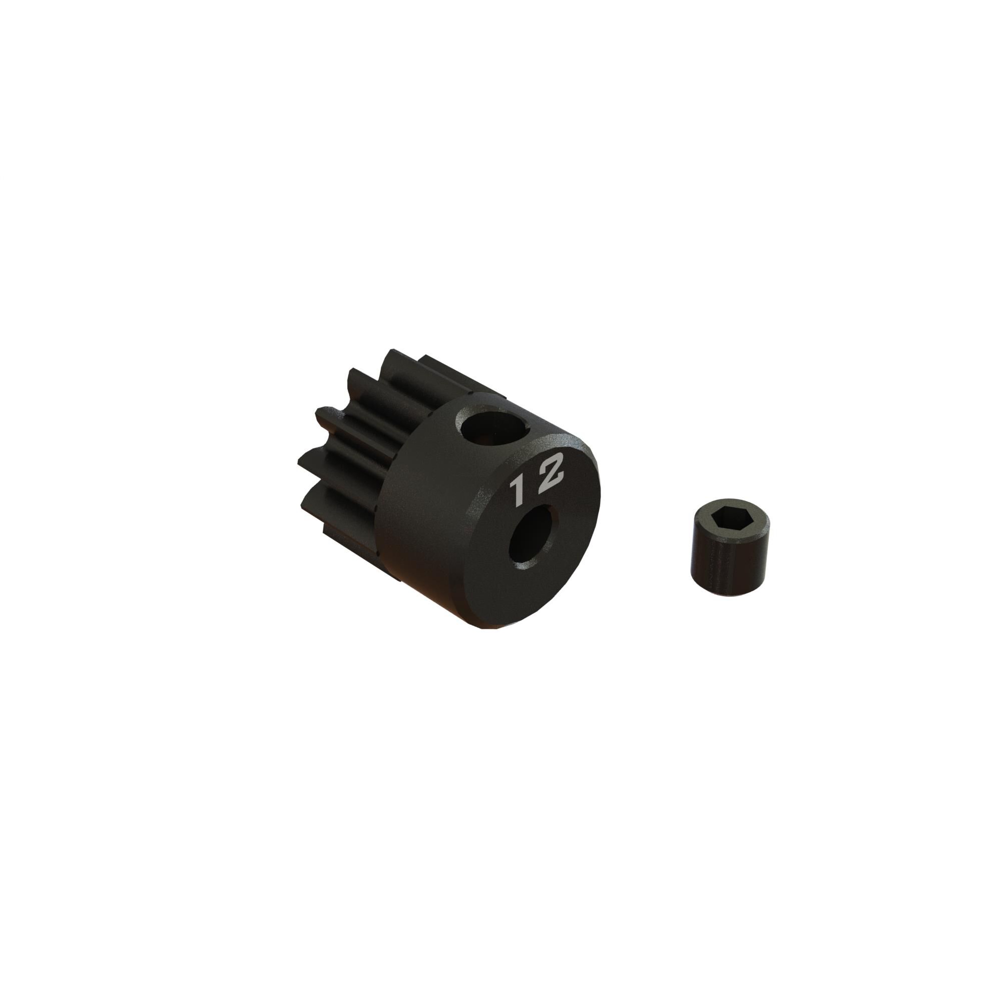 Arrma ARA311074 12T 0.8Mod Bore CNC Steel Pinion Gear