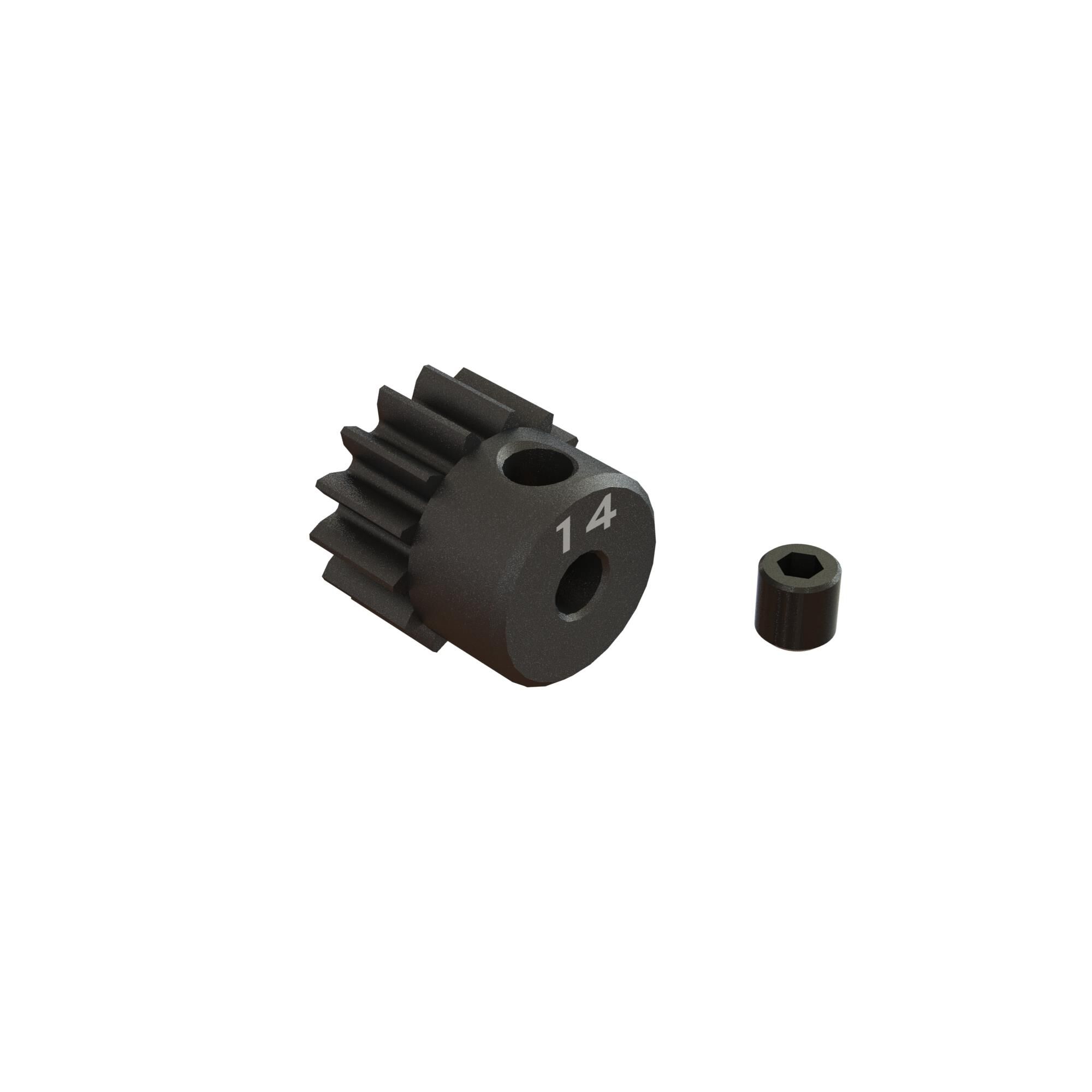 Arrma ARA311076 14T 0.8Mod Bore CNC Steel Pinion Gear