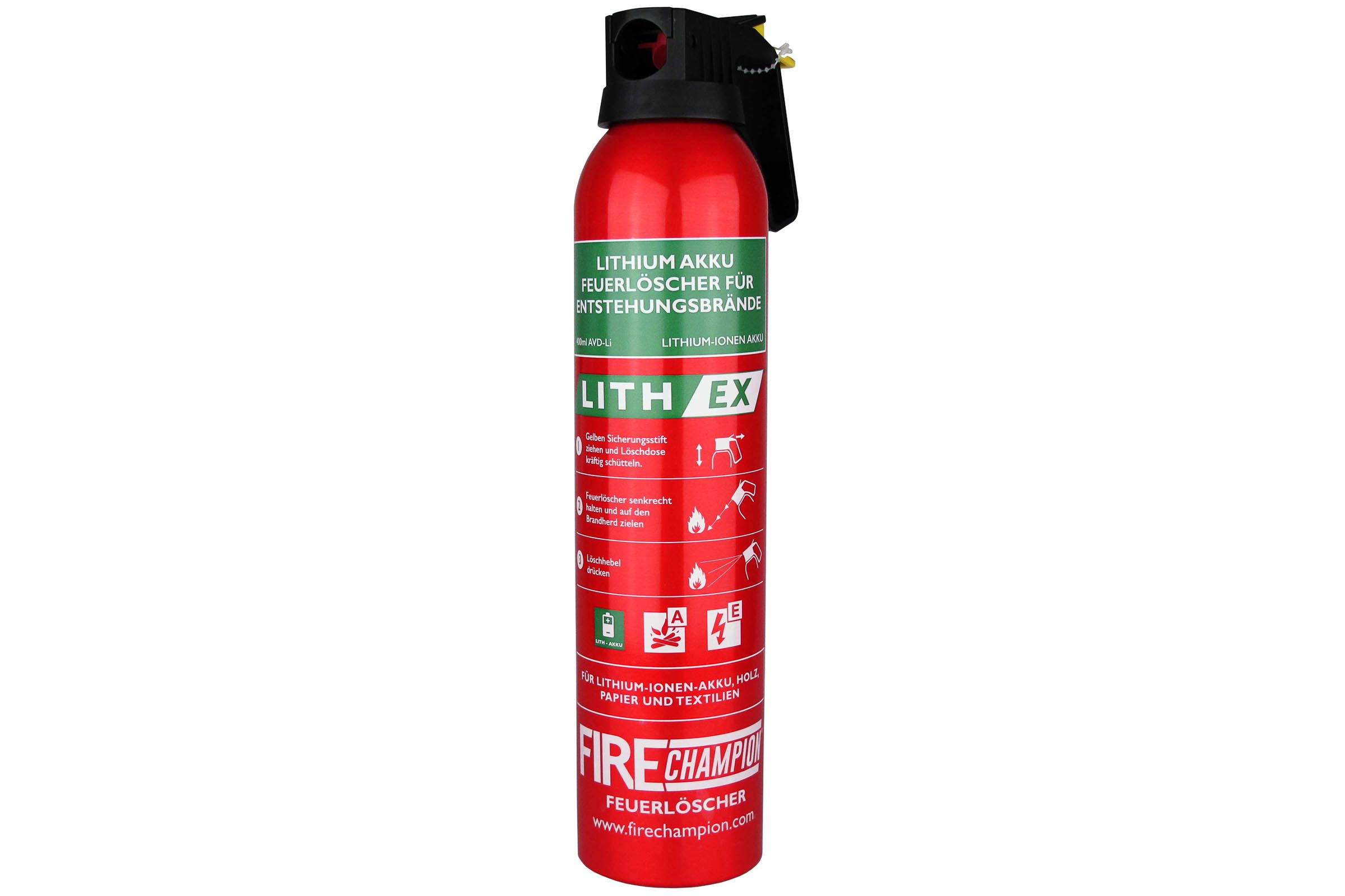 Lith-EX AVD brandsläckare för LiPo, LiHV, LiFe, Li-Ion 400ml
