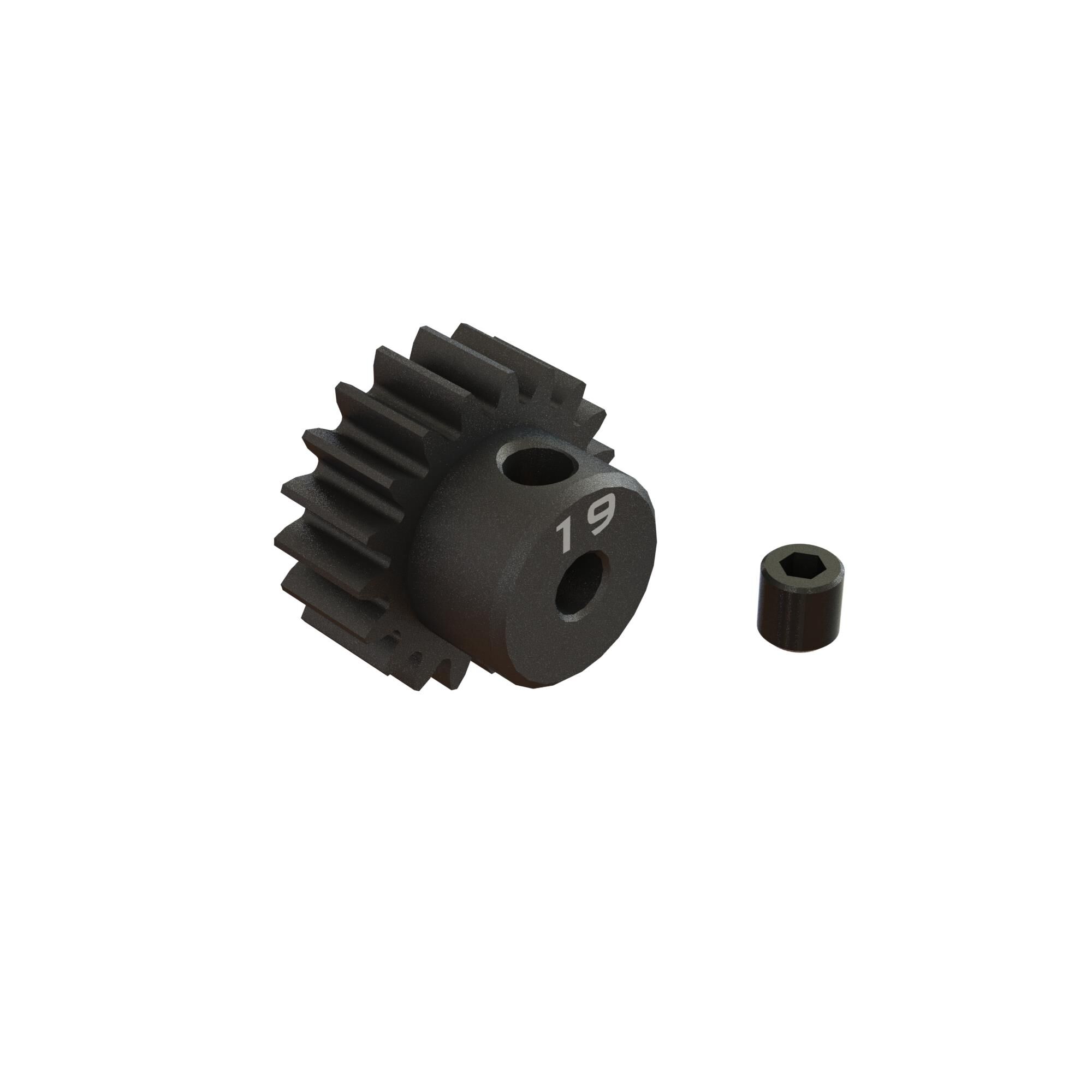 Arrma ARA311081 19T 0.8Mod Bore CNC Steel Pinion Gear