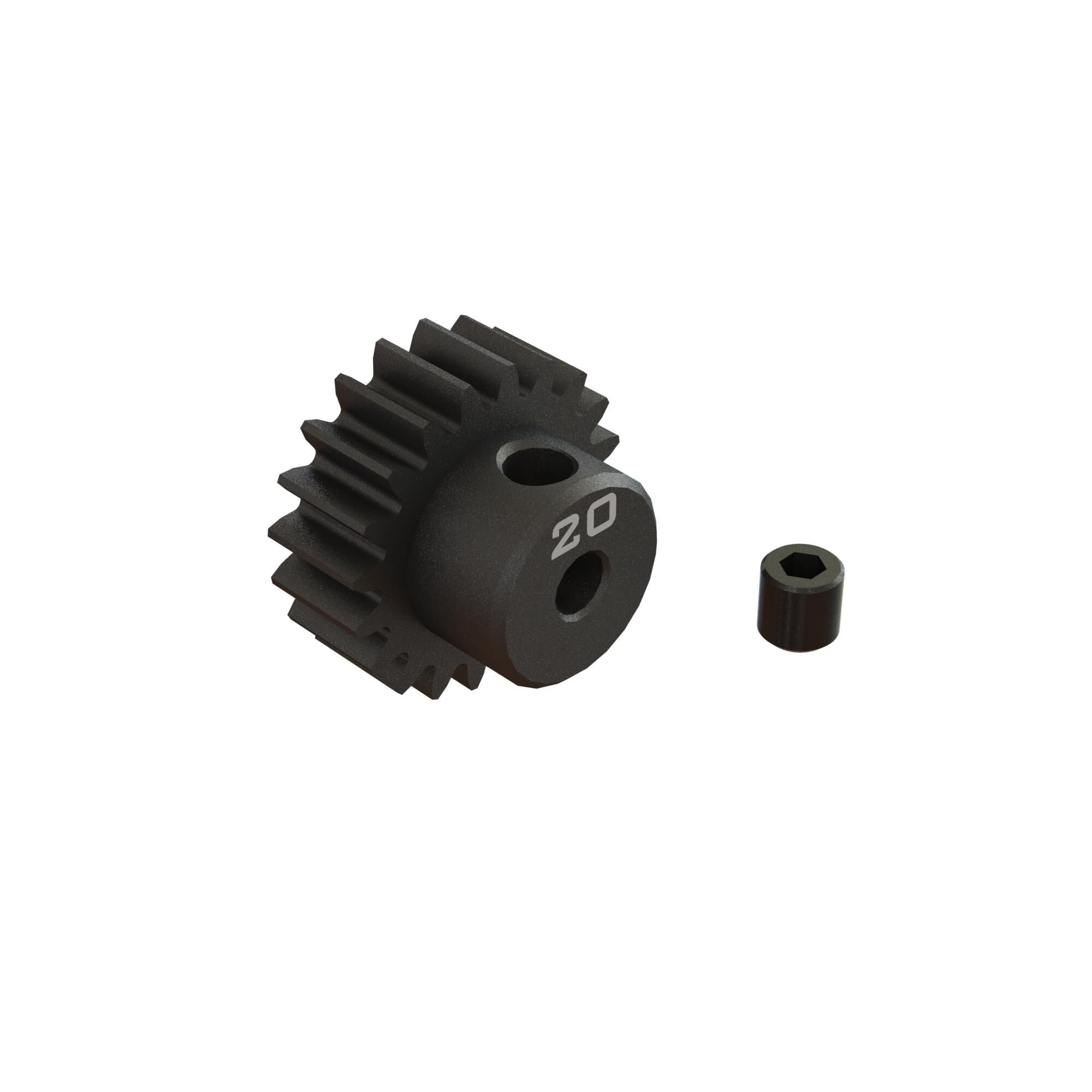 Arrma ARA311082 20T 0.8Mod Bore CNC Steel Pinion Gear