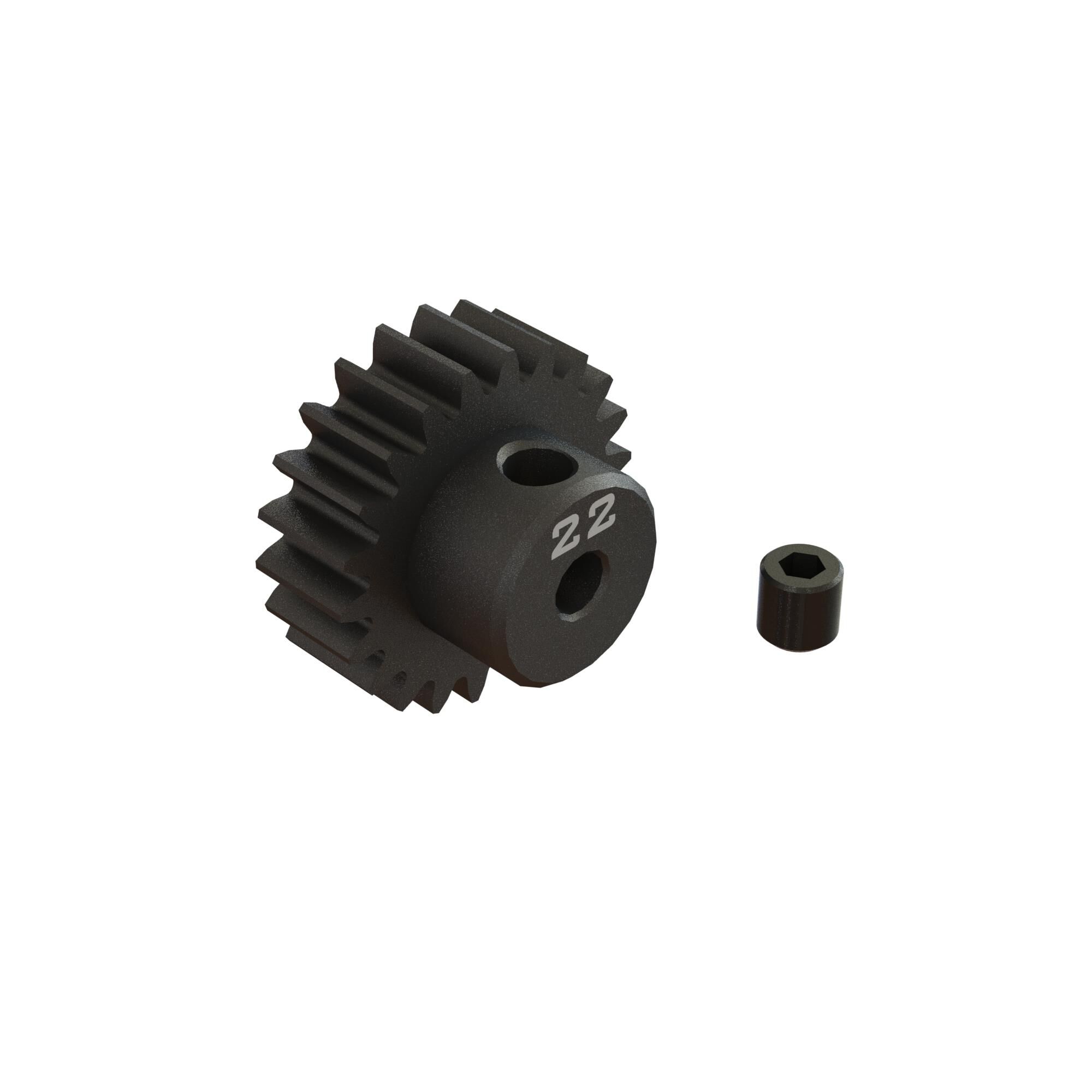 Arrma ARA311084 22T 0.8Mod Bore CNC Steel Pinion Gear