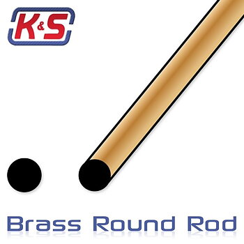 K&S Mässingstråd 1/8"(3.12x900mm) (1st x 5)