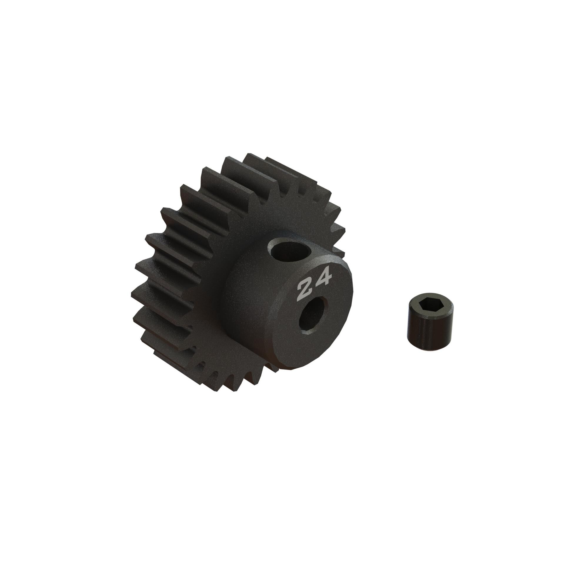 Arrma ARA311086 24T 0.8Mod Bore CNC Steel Pinion Gear