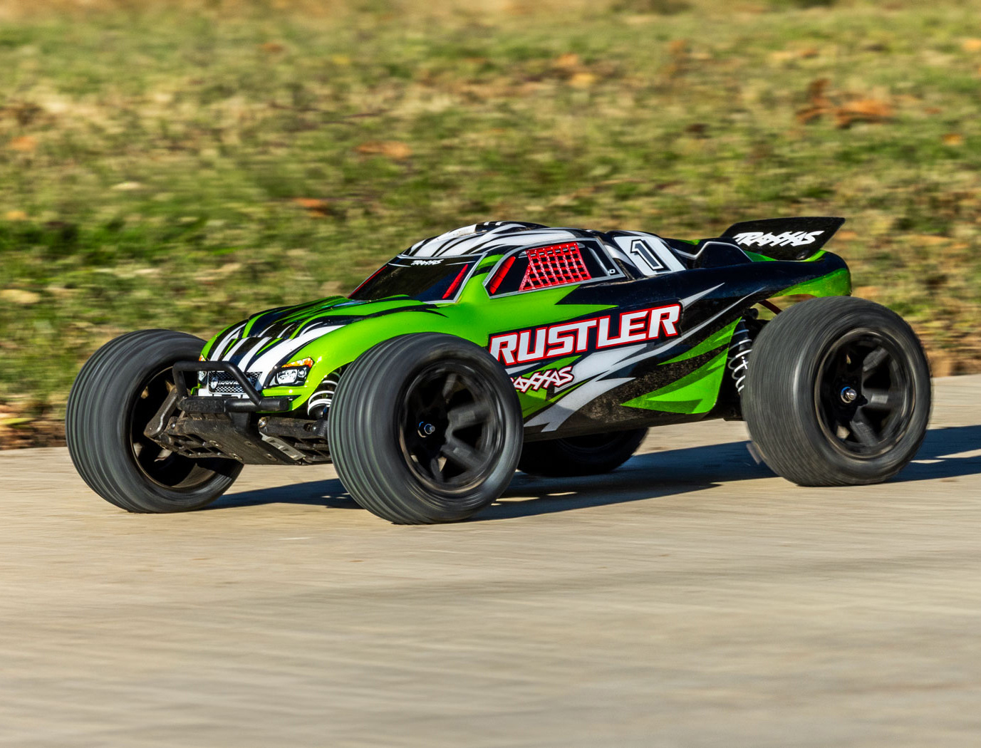 Traxxas Rustler 2WD 1/10 RTR TQ EHD Grön-X USB-C Med Batteri/Laddare - 6