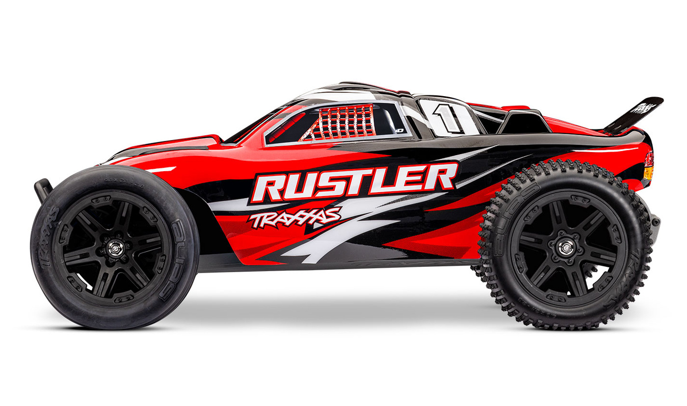 Traxxas Rustler 2WD 1/10 RTR TQ EHD Red-X USB-C With Battery/Charger - 2