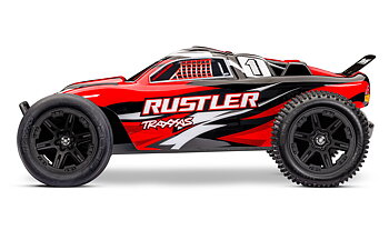 Traxxas Rustler 2WD 1/10 RTR TQ EHD Röd-X USB-C Med Batteri/Laddare