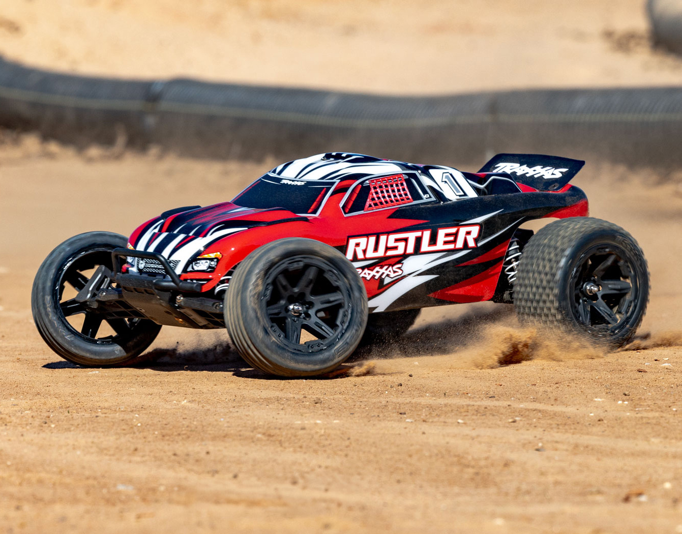 Traxxas Rustler 2WD 1/10 RTR TQ EHD Red-X USB-C With Battery/Charger - 6