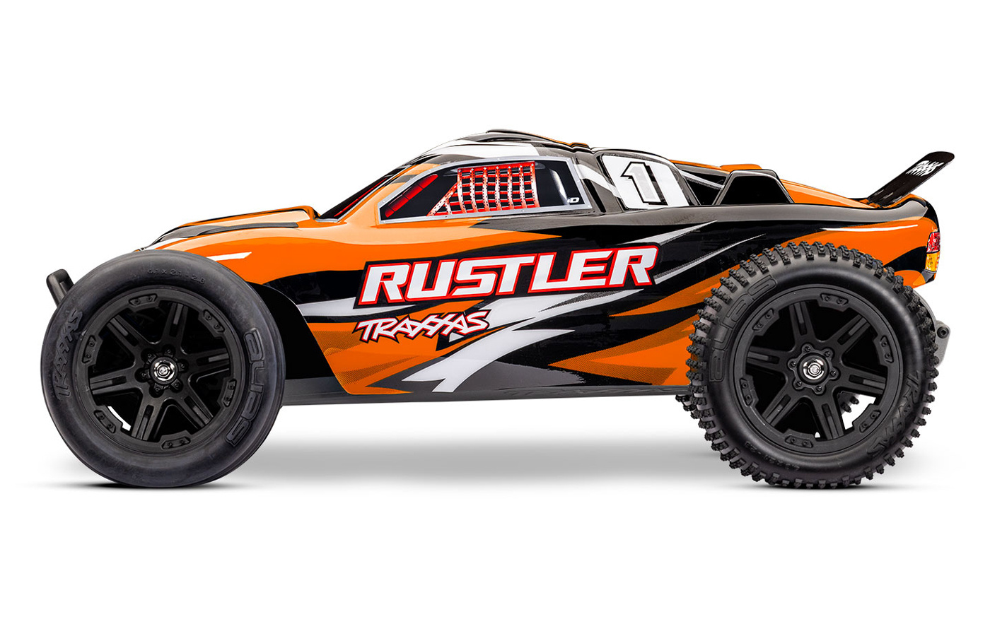 Traxxas Rustler 2WD 1/10 RTR TQ EHD Orange-X USB-C Med Batteri/Laddare - 2