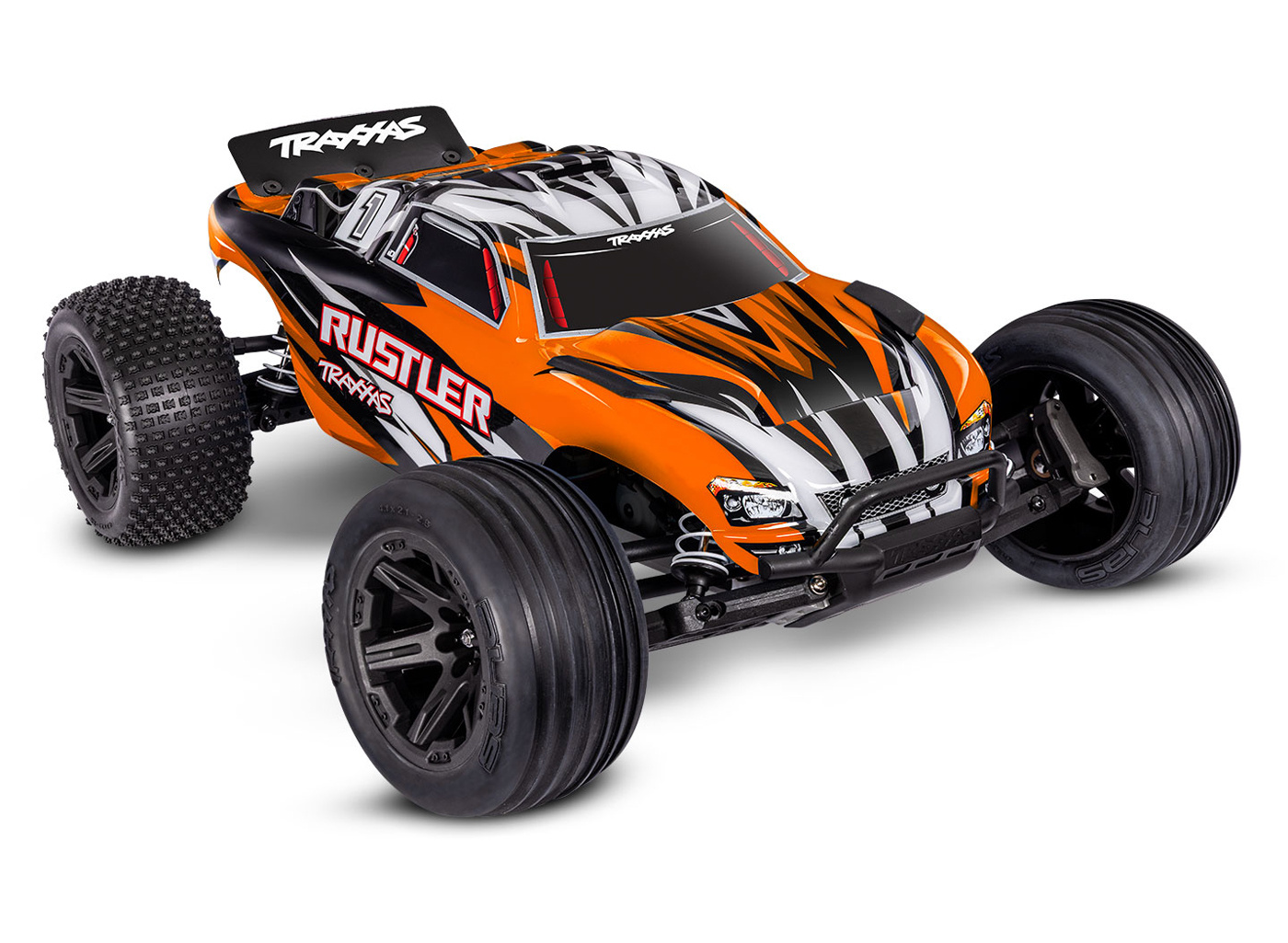 Traxxas Rustler 2WD 1/10 RTR TQ EHD Orange-X USB-C Med Batteri/Laddare
