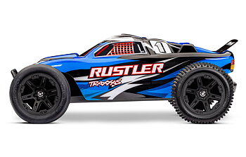 Traxxas Rustler 2WD 1/10 RTR TQ EHD Blå-X USB-C Med Batteri/Laddare
