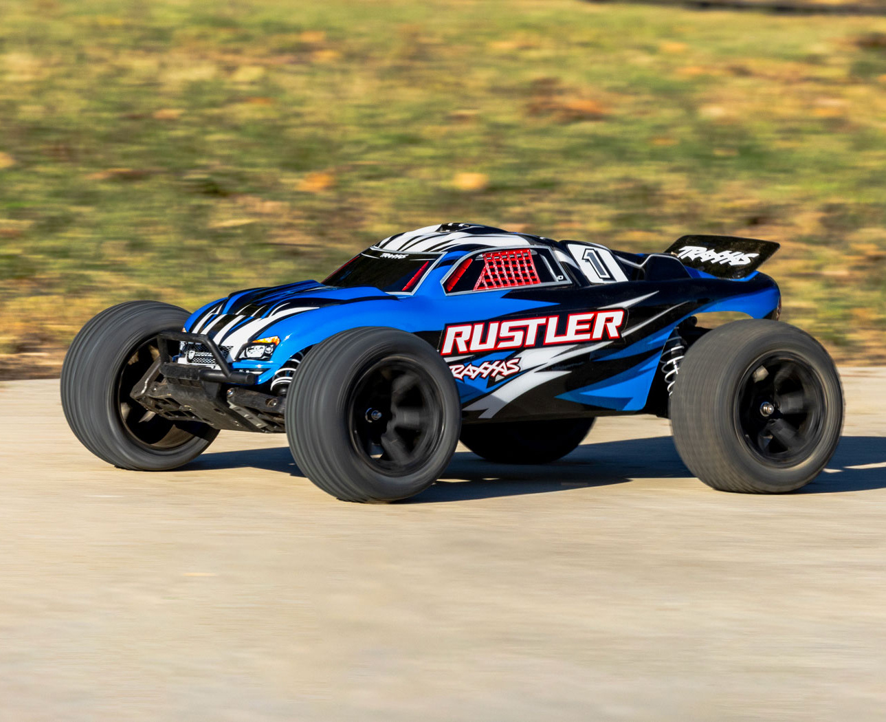 Traxxas Rustler 2WD 1/10 RTR TQ EHD Blue-X USB-C With Battery/Charger - 6