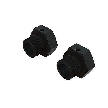 Arrma ARA311117 Aluminum Wheel Hex 17mm, 16.5mm Thick, Black (2)