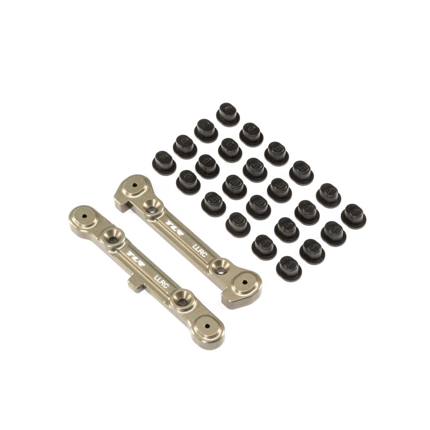 TLR TLR344010 LLRC Adj Rear Hinge Pin Brace Set: 8IGHT 8T 4.0