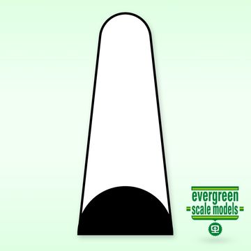 Evergreen 0240 Halvrund (.040) 1x350 mm (6)