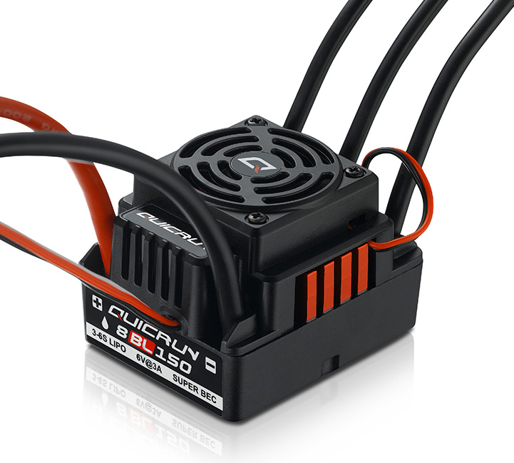 Hobbywing 30109002 QuicRun WP 8BL150 V2 CTP Sensorlöst Fartreglage 3-6S 1/8 - 6
