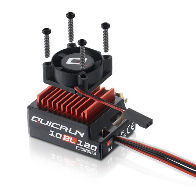 Hobbywing 30125000 QuicRun 10BL120 Sensorbaserat Fartreglage 2-3S Bil 1/10 - 2