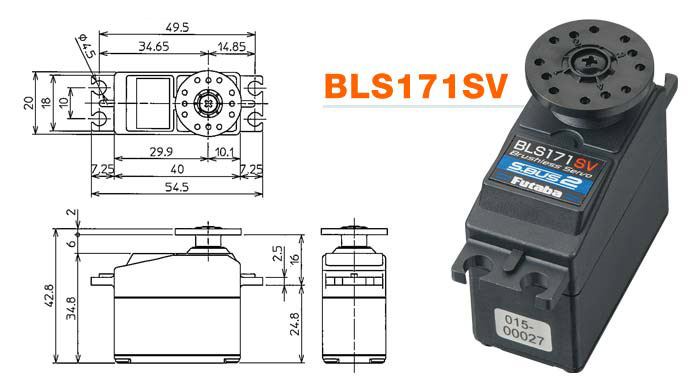 BLS171SV Flyg Servo 11.8kg 0.10s HV - 4
