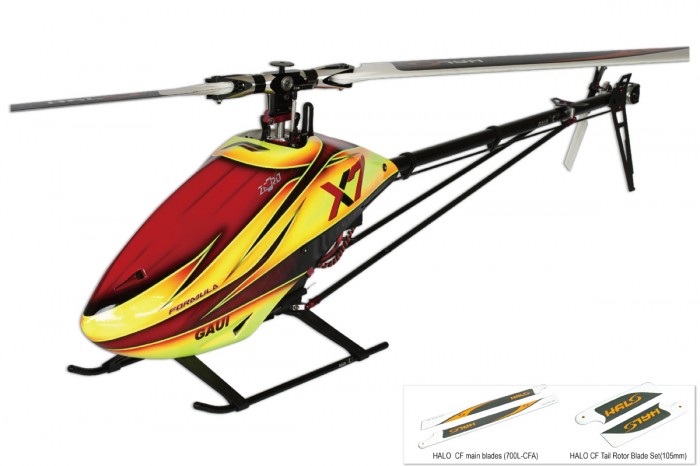 X7 Formula Kit med Kolfiber Rotorblad