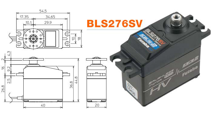 BLS276SV Heli Rudder Servo 5kg 0.05s HV - 5