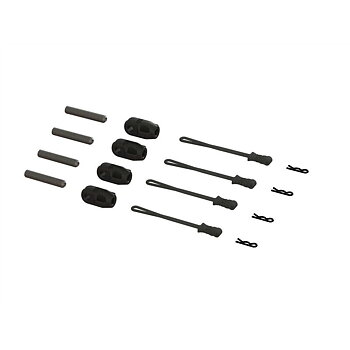 Arrma ARA320477 Brace Rod Ends W/Pins And Retainers (4)