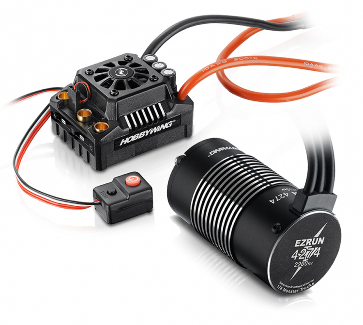 Hobbywing 38010401 EzRun Combo MAX8 - 4274SL 2200kV 2-6S 1/8 TRX-Kontakt