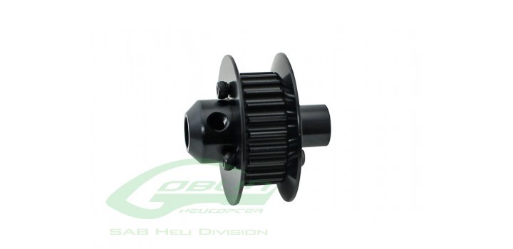 New heavy-duty tail pulley 24T Black - Goblin 770 [H0154BL-S]