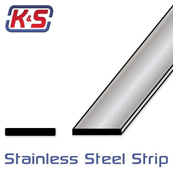 K&S Rostfri Remsa 0.45x12.7x300mm (10)