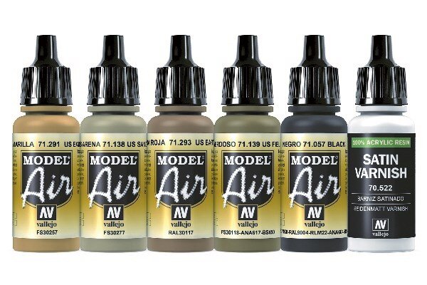 VALLEJO 71212 MERDC Desert Colors 6x17ml