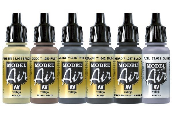 VALLEJO 71213 Wheels & Tracks 6x17ml
