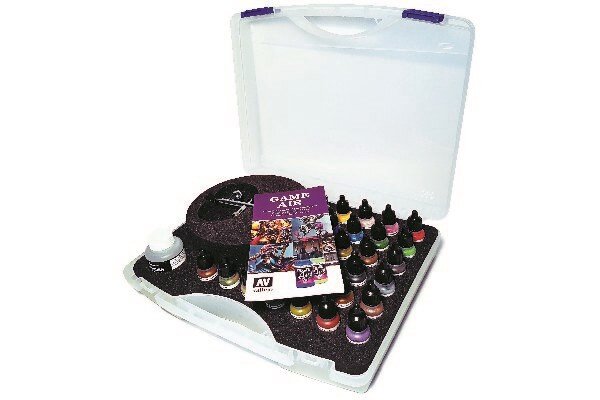 VALLEJO 72871 Basic Game Air Colors & Airbrush in carrying bag