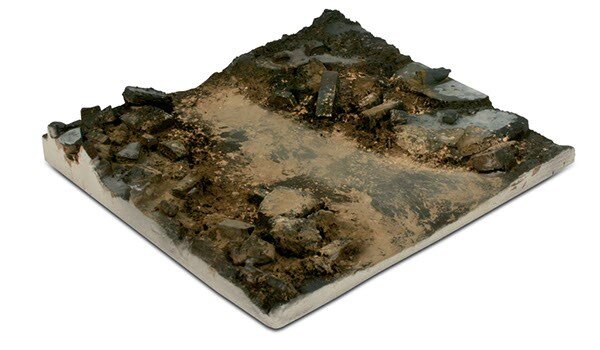 VALLEJO SC002 Scenics Diorama Bases 14x14 Rubble Street Section