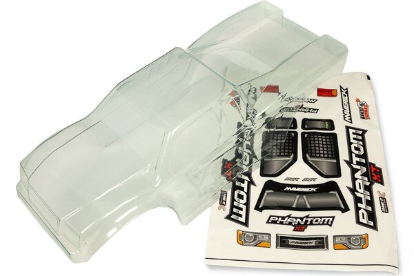 Maverick RC MV150047 CLEAR LEXAN PHANTOM TRUCK BODY - W/ DECAL SHEET - 2