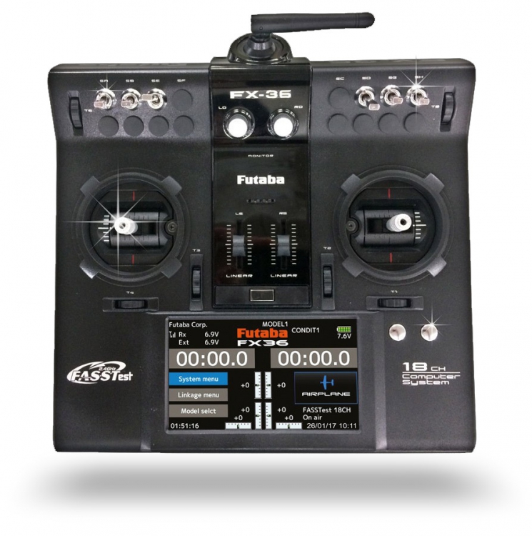 Futaba 05003203-3 Futaba FP05003203-3 FX-36 Radio, R7208SB mottagare, utan batteri & laddare