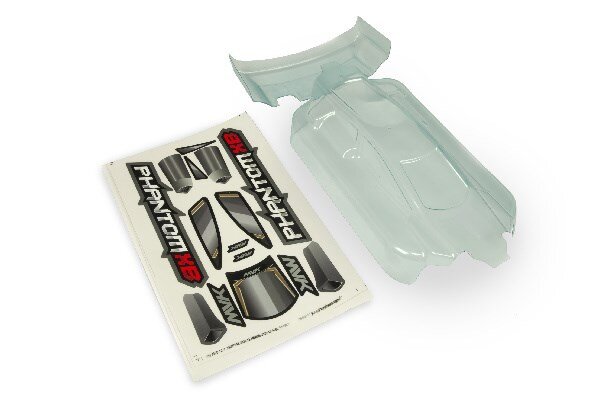 Maverick RC MV150089 CLEAR LEXAN PHANTOM XB BODY & WING - W/ DECAL