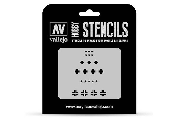 VALLEJO ST-AFV001 Stencil German WWII Tank Markings ass.