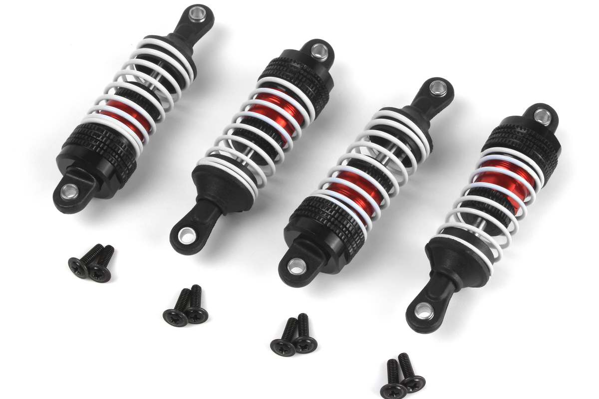 Maverick RC MV150556 Aluminum Oil-Filled Shock Absorber Set Red/4pc