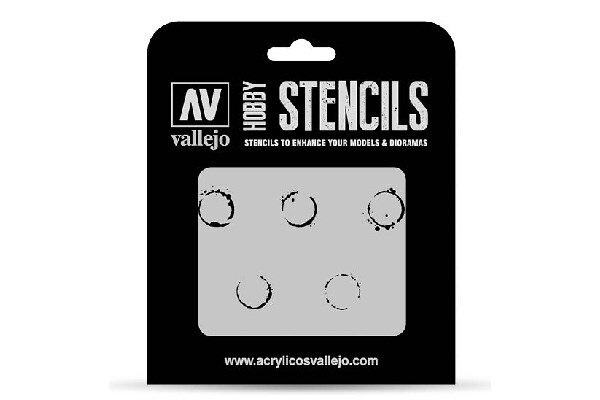 VALLEJO ST-AFV002 Stencil Drum Oil Markings