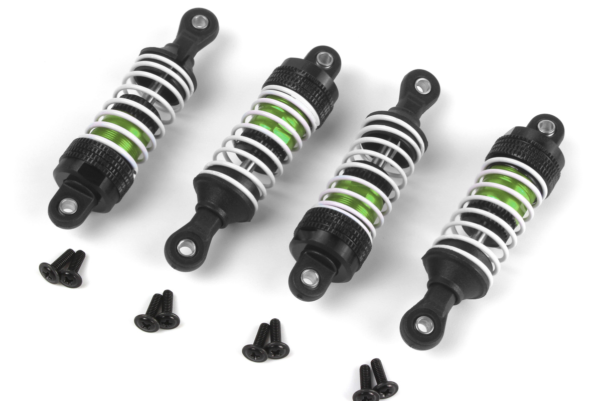 Maverick RC MV150558 Aluminum Oil-Filled Shock Absorber Set Green/4pc