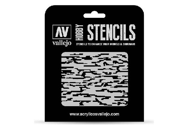 VALLEJO ST-CAM004 Stencil Pixelated Modern Camo