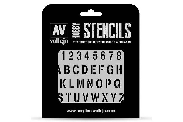 VALLEJO ST-LET002 Stencil Stamp Font