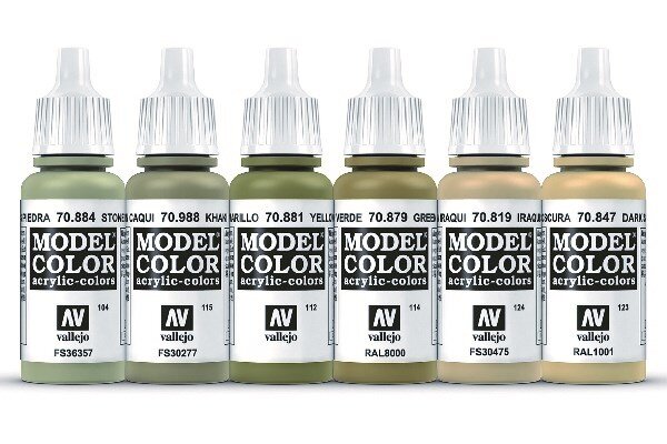 VALLEJO 70208 WWII Desert British&German Armour&Infantry 6x17ml
