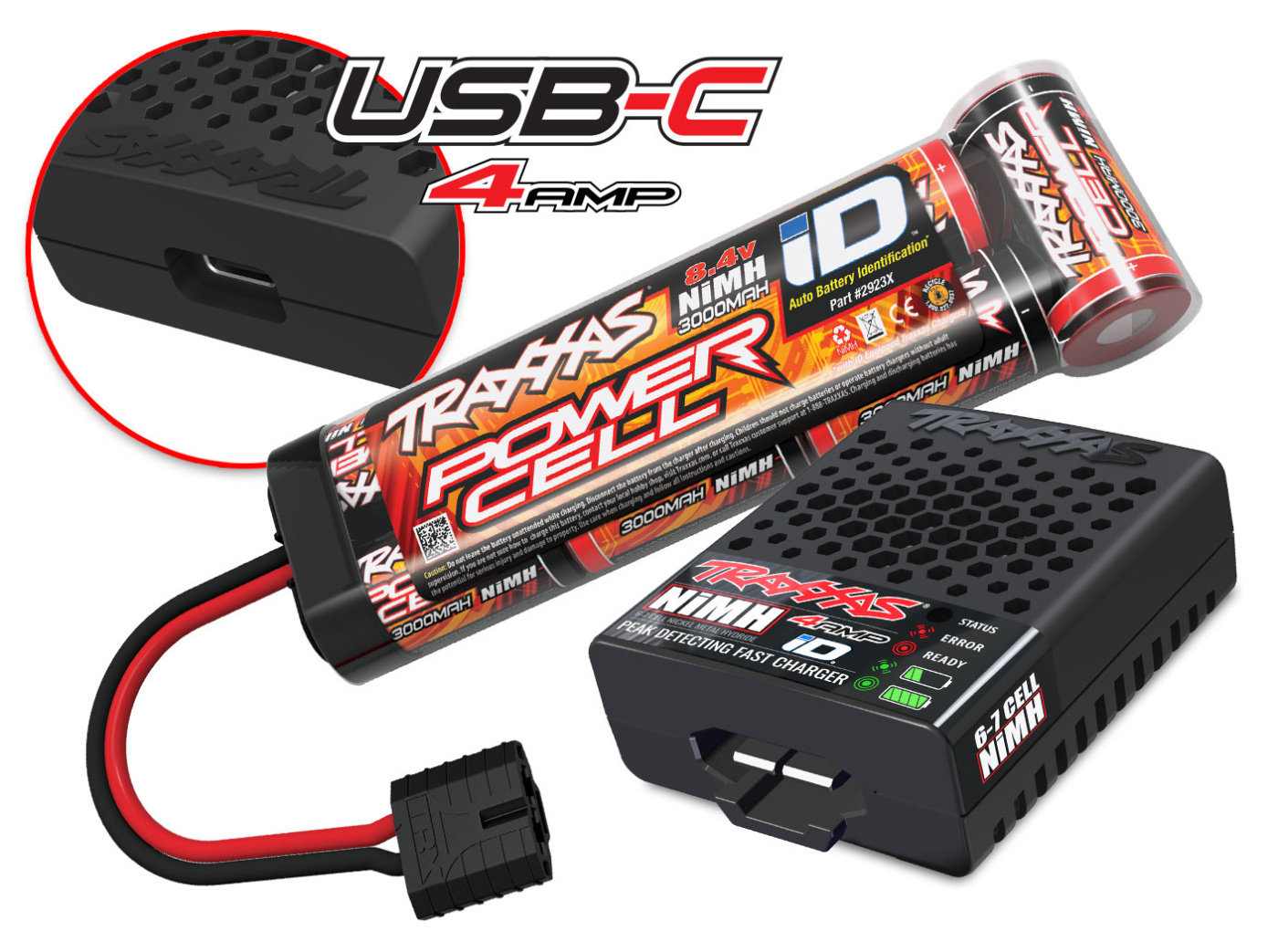 Traxxas Stampede 2WD 1/10 RTR TQ EHD RedX USB-C - With Battery/Charger - 2
