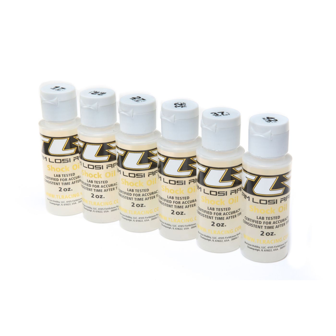 TLR TLR74019 Shock Oil 6Pk, 17.5,22.5,27.5,32.5,37.5, 42.5 2oz