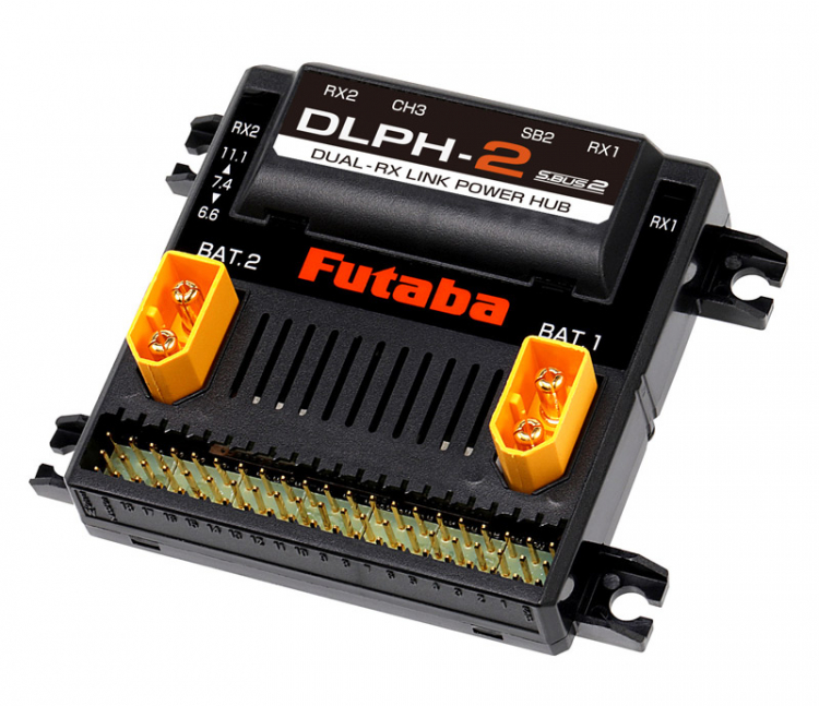 Futaba FPDLPH-2 Länk-enhet S.Bus Decoder Dubbla RX & Dubbla Batterier