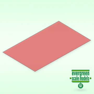 Evergreen 9901 Skiva Röd transparent 0.25x150x300 mm (2)