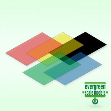 Evergreen 9905 Skivor blandade färger 0.25x150x300 mm (5)