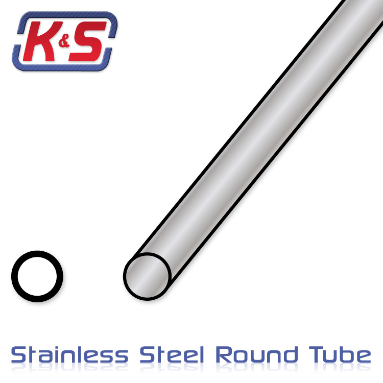 K&S Rostfri Rör 1/2"(12.50x305mm) (.028) (1)