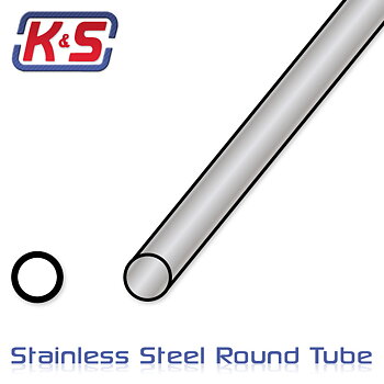 K&S Rostfri Rör 1/2"(12.50x305mm) (.028) (1)
